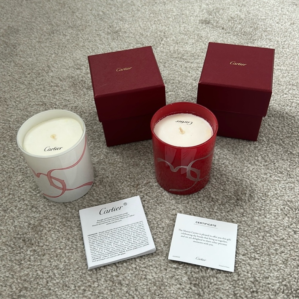 Cartier candles set of 2